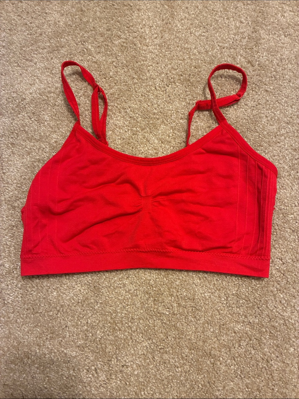 Skinnygirl Red Seamless Sports Bralette